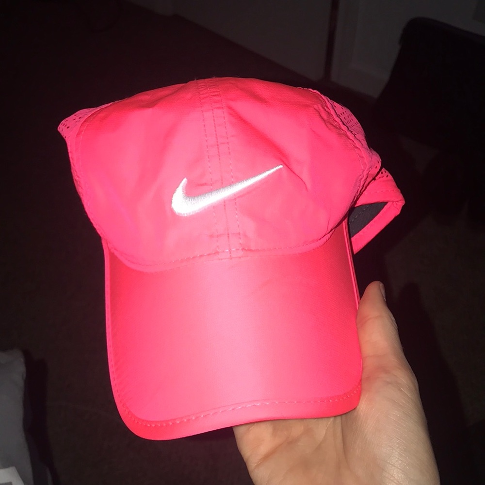 Neon Nike pink hat